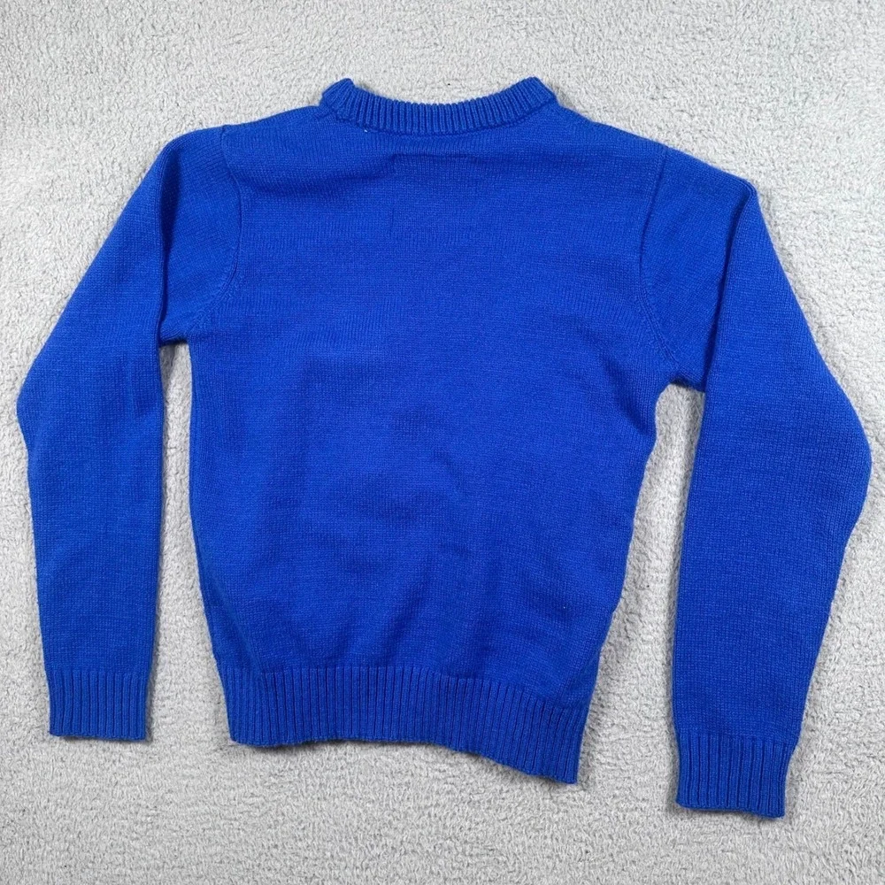 American Stitch Fa La La Llama Blue Ugly Christmas‎ Sweater Holiday Size Small